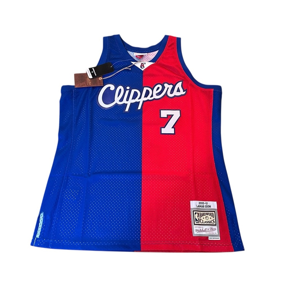 NWT Men’s Mitchell & Ness NBA Los Angeles Clippers Lamar Odom #7 Jersey L $135